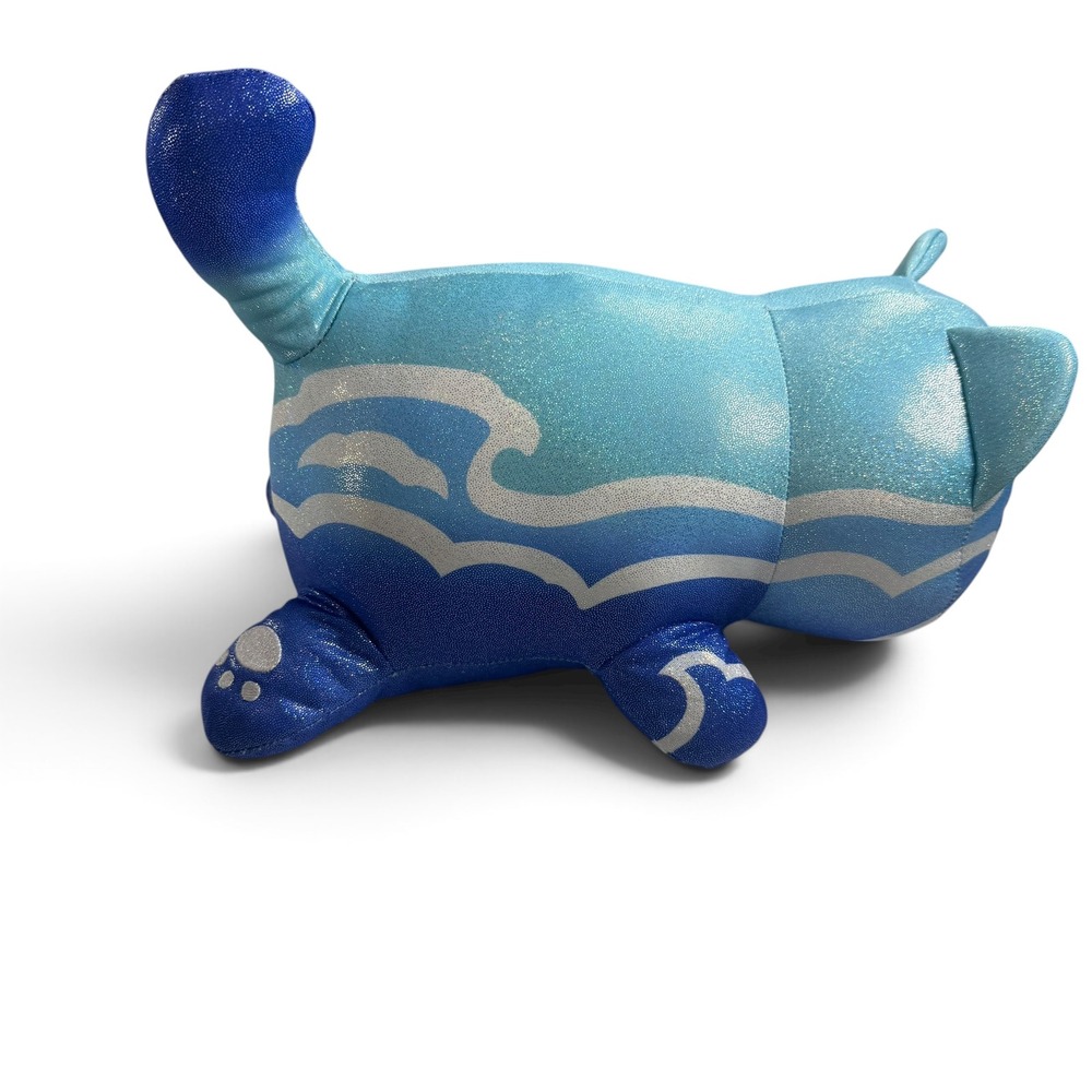 Aphmau MeeMeows Elemental Water Cat 11 Inch Jumbo Plush Blue Silver Shimmer - Picture 4 of 7